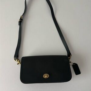 Dark Green Vintage Coach pocket crossbody